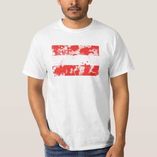 Vlag van Oostenrijk T-shirt (Voorkant)