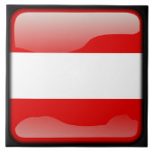 Vlag van Oostenrijk Tegeltje (Voorkant)