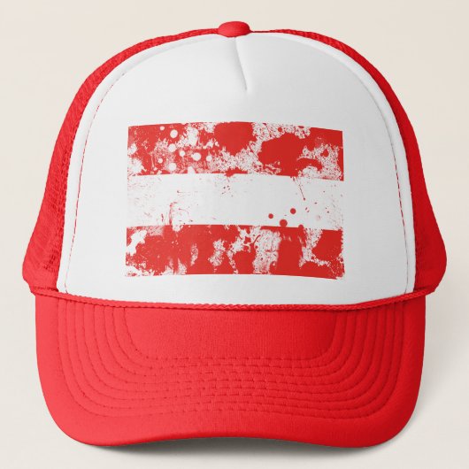 Vlag van Oostenrijk Trucker Pet (Voorkant)