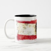 vlag van Oostenrijk Tweekleurige Koffiemok (Links)