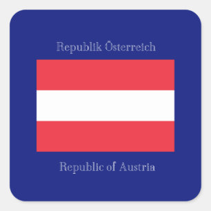 vlag van Oostenrijk Vierkante Sticker