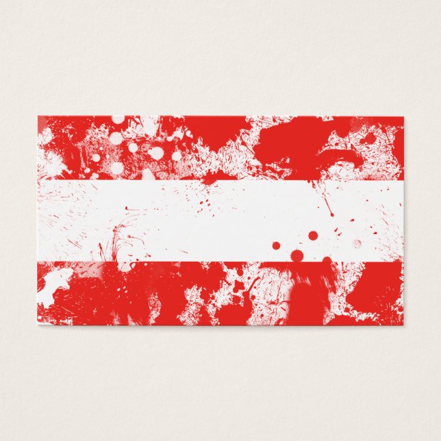Vlag van Oostenrijk Visitekaartje (Voorkant)