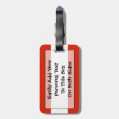 Vlag van Oostenrijkse Easy ID Bagagelabel (Achterkant verticaal)