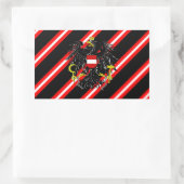vlag van Oostenrijkse strepen Rechthoekige Sticker (Tas)
