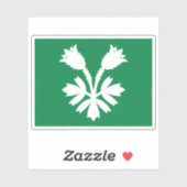 Vlag van Oppland, Noorwegen Sticker (Vel)