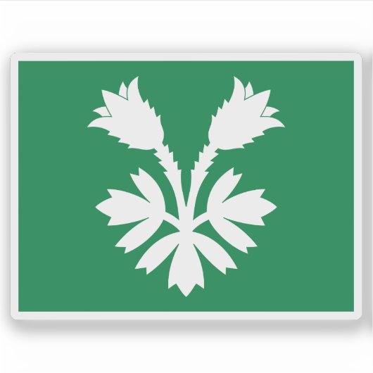 Vlag van Oppland, Noorwegen Sticker (Voorkant)