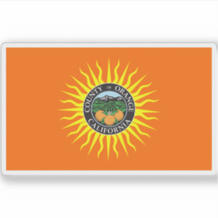 Vlag van Oranje County, Californië Sticker