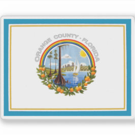 Vlag van Oranje County, Florida Sticker