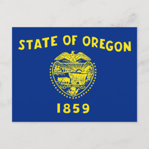 vlag van Oregon Briefkaart