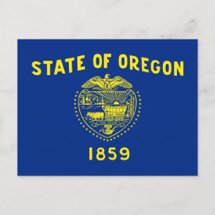 vlag van Oregon Briefkaart