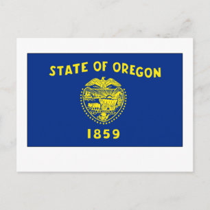 vlag van Oregon Briefkaart
