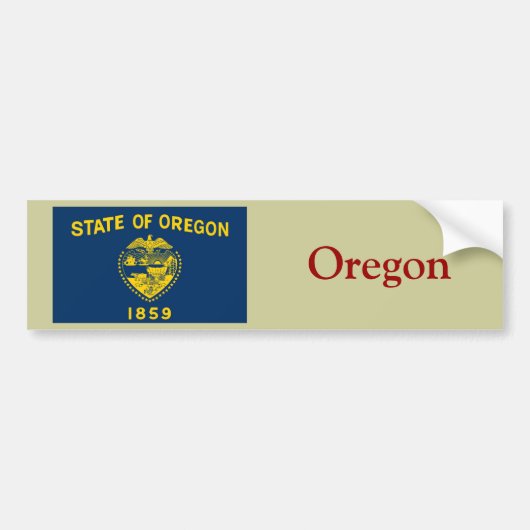 vlag van Oregon Bumpersticker (Voorkant)