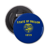 vlag van Oregon Button Flesopener (Voorkant)
