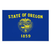vlag van Oregon Foto Afdruk (Voorkant)