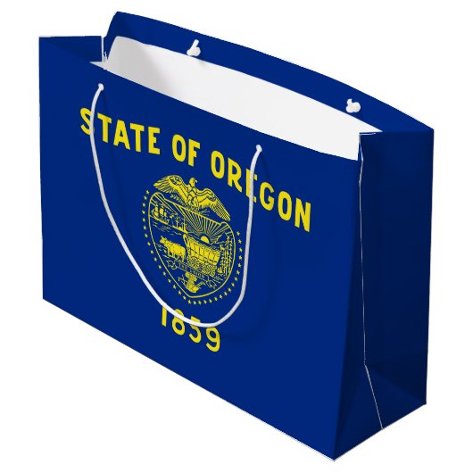 vlag van Oregon Groot Cadeauzakje (Achterkant Gekanteld)