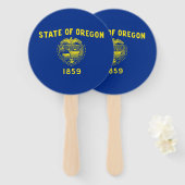 Vlag van Oregon Handwaaier (Voorkant en achterkant)