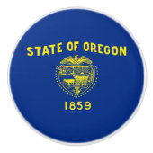 vlag van Oregon Keramische Knop (Voorkant)