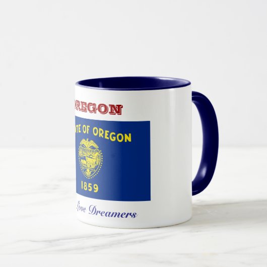 Vlag van Oregon Mok (Voorkant rechts)