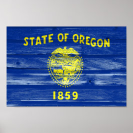 vlag van Oregon Poster