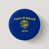 vlag van Oregon Ronde Button 3,2 Cm (Voorkant)