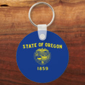 vlag van Oregon Sleutelhanger (Achterkant)