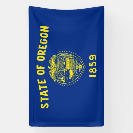vlag van Oregon Spandoek (Verticaal)