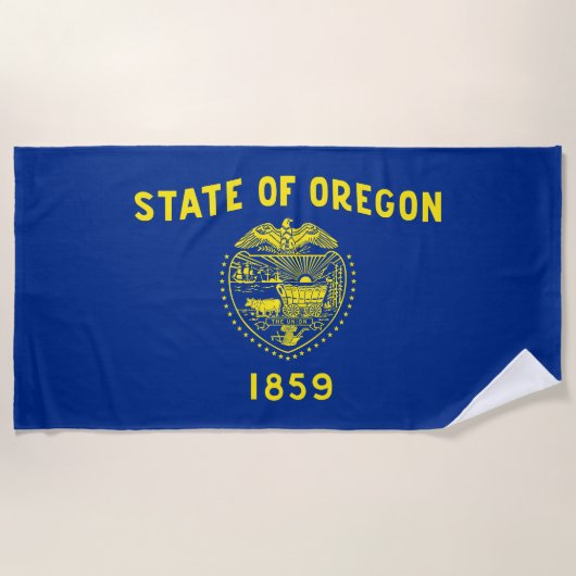 vlag van Oregon Strandlaken (Voorkant)