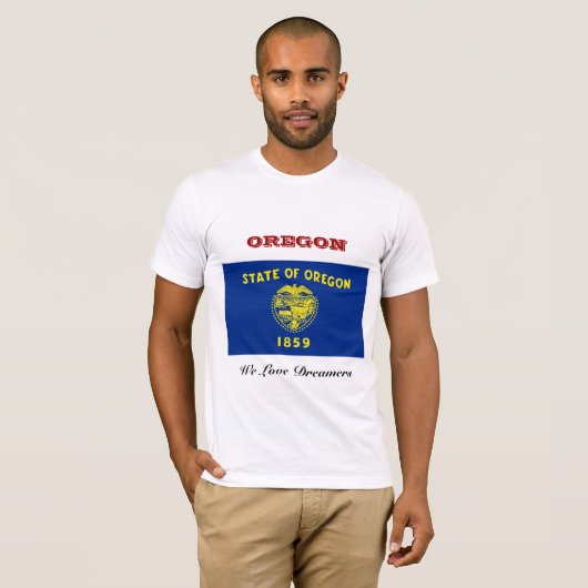 Vlag van Oregon T-shirt (Voorkant volledig)
