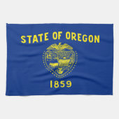 vlag van Oregon Theedoek (Horizontaal)