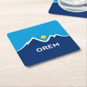 Vlag van Orem, Utah Kartonnen Onderzetters (Schuin)