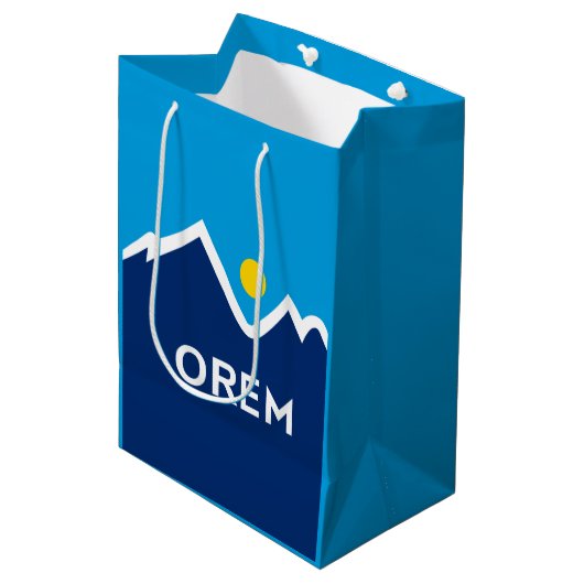 Vlag van Orem, Utah Medium Cadeauzakje (Voorkant Gekanteld)