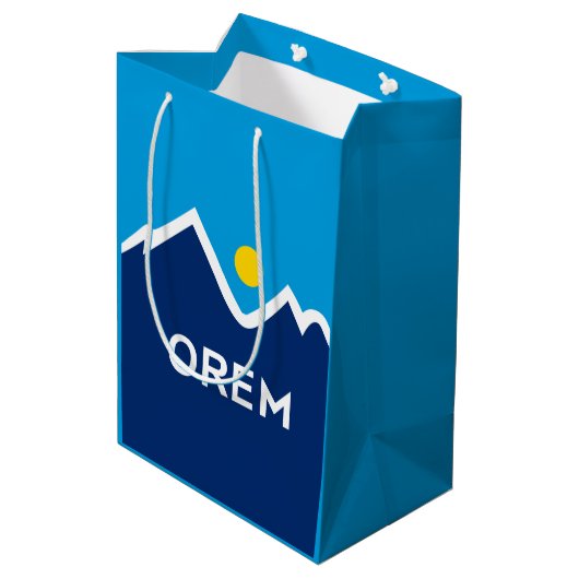 Vlag van Orem, Utah Medium Cadeauzakje (Achterkant Gekanteld)