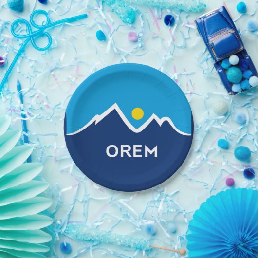 Vlag van Orem, Utah Papieren Bordje (Feest)