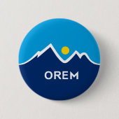 Vlag van Orem, Utah Ronde Button 5,7 Cm (Voorkant)