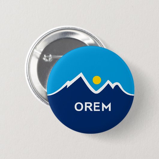 Vlag van Orem, Utah Ronde Button 5,7 Cm (Voorkant /achterkant)