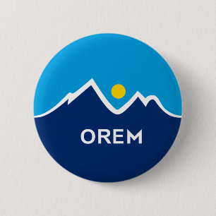 Vlag van Orem, Utah Ronde Button 5,7 Cm