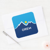 Vlag van Orem, Utah Vierkante Sticker (Envelop)