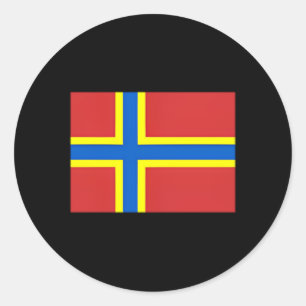 Vlag van Orkney Islands Schotse eilanden Ronde Sticker