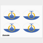 Vlag van Orlando, Florida Ovale Sticker (Vel)