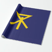 Vlag van Osaka (Japan) Cadeaupapier (Uitgerold)
