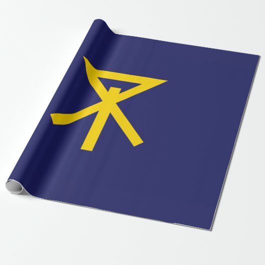 Vlag van Osaka (Japan) Cadeaupapier (Uitgerold)