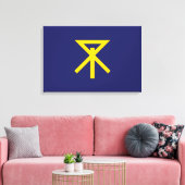 Vlag van Osaka (Japan) Canvas Afdruk (Insitu (Woonkamer))