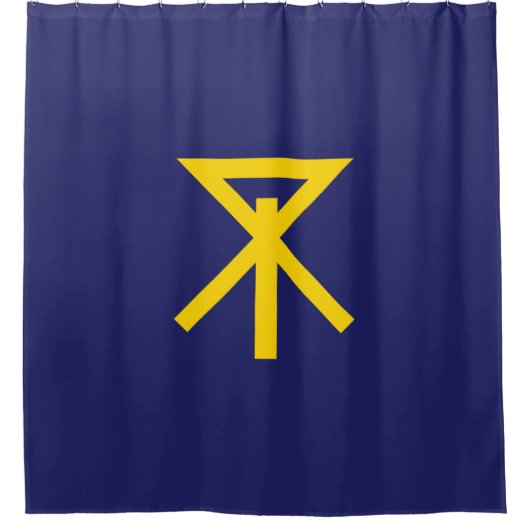 Vlag van Osaka (Japan) Douchegordijn (Voorkant)