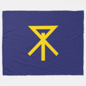 Vlag van Osaka (Japan) Fleece Deken (Voorkant (Horizontaal))