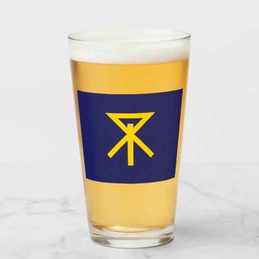 Vlag van Osaka (Japan) Glas (Voorkant gevuld)