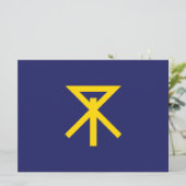 Vlag van Osaka (Japan) Kaart (Staand voorkant)