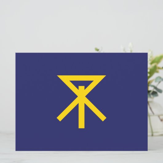 Vlag van Osaka (Japan) Kaart (Staand voorkant)