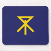 Vlag van Osaka (Japan) Muismat (Voorkant)