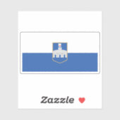 Vlag van Osijek, Kroatië Sticker (Vel)