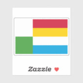 Vlag van Oss, Nederland Sticker (Vel)